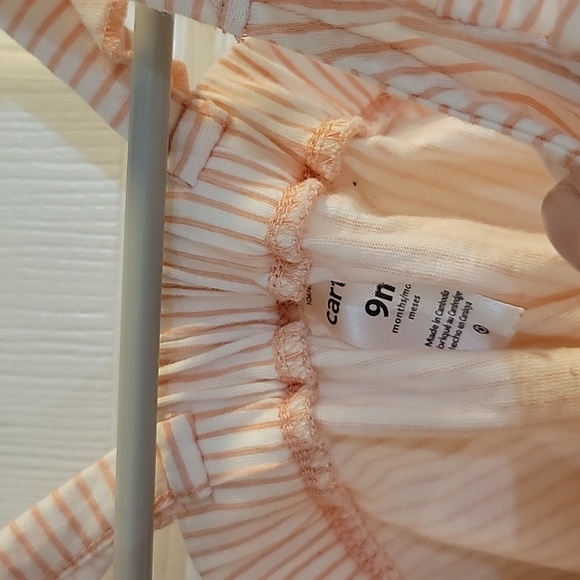 Carter's Pink Striped Ruffle Blouse - Picture 3 of 3